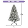 6ft/7.5ft Prelit Snow Flocked Artificia Christmas Tree with 1225/1687 Branch Tips and 260/330 Lights - 2 of 4