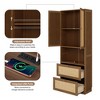 NicBex Rustic Wood Bookshelf Multifunctional Bookcase with Open Shelves,Books Storage Cabinet Organizer for Office,Bedroom - 4 of 4