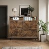 Shoe Storage Cabinet, Farmhouse Shoe Organizer with 4 Flip Drawers and Open Storage, Freestanding Narrow Shoe Rack Cabinet for Entryway - 3 of 4