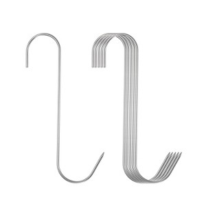 Unique Bargains 304 Stainless Steel S-shaped Butcher Meat Hooks and Hangers - 1 of 4