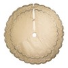 Kurt Adler 72-Inch Gold with Sequins Scalloped Embroidered Tree Skirt - 4 of 4