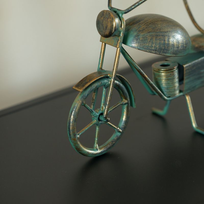 Vintiquewise Metal Figurine Motorcycle Shaped Vintage Wine Single Bottle Holder Stand Rack, 3 of 8