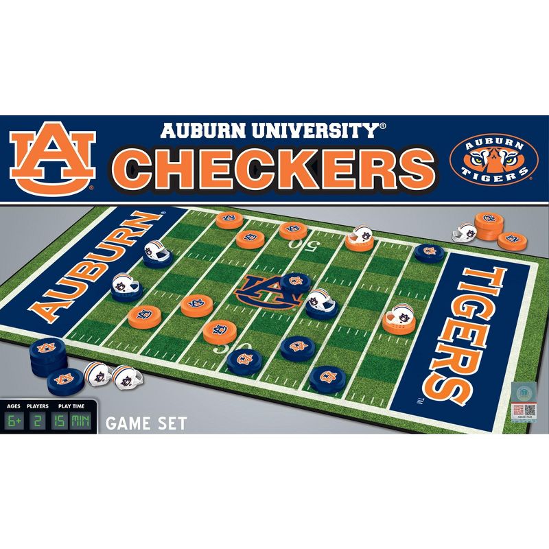 MasterPieces Officially licensed NCAA Auburn Tigers Checkers Board Game for Families and Kids ages 6 and Up, 1 of 7