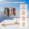TROPOW Z-Shape Steel Garment Rack with Wheels, 2 PVC Dust Covers (60x50x110/90cm) for Retail/Closet Storage - 3 of 4