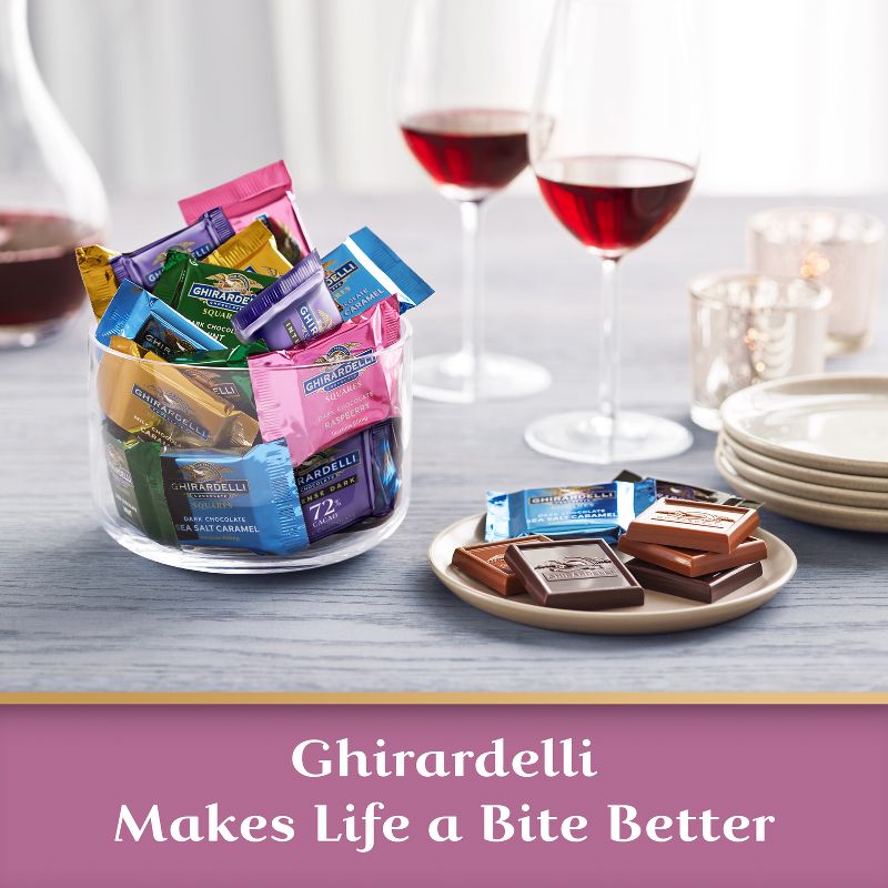 Ghirardelli Dark Chocolate &#38; Raspberry Filling Candy Squares - 6.38oz, 6 of 12