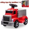 6V Ride on Truck for Toddlers - Electric Car w/Spacious Storage, Music, LED Lights, Rechargeable Battery & Easy Start Button - 4 of 4