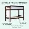 Saracina Home Adyn Contemporary Kids' Twin Over Twin Bunk Bed with Ladder on End Walnut - 4 of 4