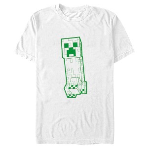 Men's Minecraft Creeper Outline T-Shirt - 1 of 4