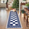Red Runner Rug,Washable Rug for Christmas Decor,Indoor Non Slip Carpet,Checkered Soft Low Pile Christmas Rugs for Kitchen,Entryway,Living Room,Bedroom - 3 of 4