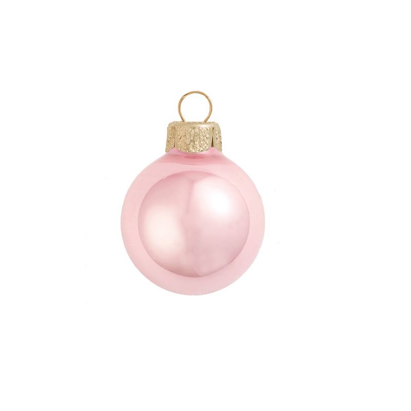 Northlight Pearl Finish Glass Christmas Ball Ornaments - 2.75" (70mm) - Pink - 12ct, 1 of 2