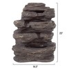 Nature Spring Cascading Outdoor 3-Tier Rock Water Fountain - 3 of 4