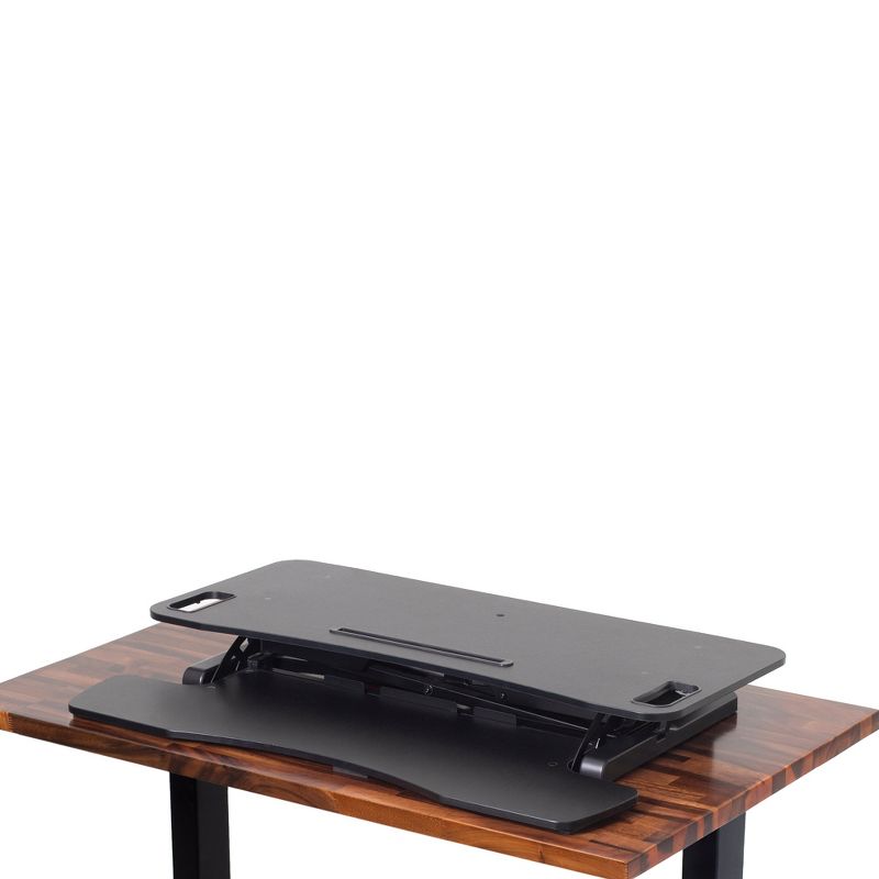 FlexPro Hero Standing Desk Converter - 37” Sit to Stand Desk with Keyboard Tray – Stand Steady, 2 of 13