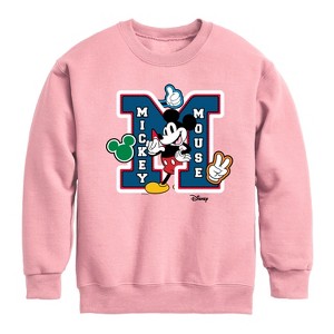 Boys' - Disney - Mickey Mouse Graphic Long Sleeve Fleece Sweatshirt - 1 of 4