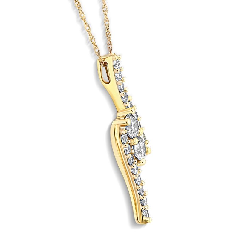 Pompeii3 3/4 Ct TDW Diamond Forever Us Two Stone Pendant Necklace in White or Yellow Gold, 2 of 5