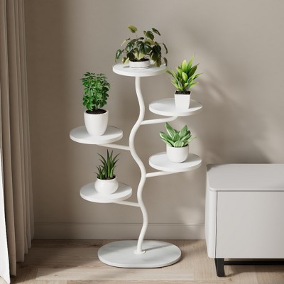 Plant Stand Indoor 5 Tier Plant Stands For 5 Plants Corner Plant Stand Tiered Plant Stands Interleaved Branch Design Tall Planter Holder Shelf