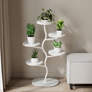 Plant Stand Indoor 5 Tier Plant Stands For 5 Plants Corner Plant Stand Tiered Plant Stands Interleaved Branch Design Tall Planter Holder Shelf - 1 of 4