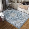 Vintage Hallway Runner Rug, Washable Soft Low-Pile Non-Slip Carpet for Bedroom, Living Room & Kitchen - 2 of 4