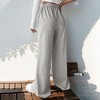 Wide Leg Sweatpants Women High Rise V Crossover Wasit Baggy Sweat Pants Elevated Seams Loose Athletic Joggers with Pockets - 2 of 4