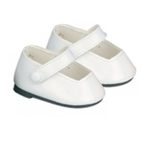 Sophia's Classic Cute Accessory Faux Patent Leather Mix & Match Basic  Solid-colored Mary Jane Shoes For 18” Dolls, White : Target