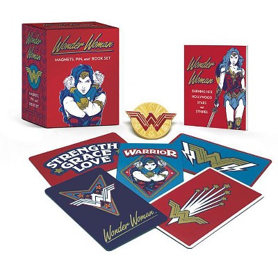 Wonder Woman: Magnets, Pin, and Book Set - (Rp Minis) by  Matthew K Manning (Paperback)