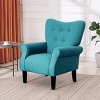 Erommy Mid Century Velvet Tufted Armchair, High Back Accent Chair - 2 of 4