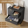 homfan Dresser for Bedroom, Wide Dresser Organizer, Drawer with Golden Metal Handle, Modern Chest of Drawers for Closet, Hallway, Living Room - 4 of 4
