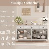 Vipbear Buffet Cabinet, 65" Large Kitchen Storage Cabinet With 3 Drawers And 4 Doors, Wood Coffee Bar Cabinet Buffet Table,White - 4 of 4