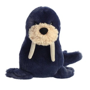 ebba Small Walrus Splasheez Colorful Baby Stuffed Animal Blue 9" - 1 of 4