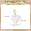 Unique Bargains Marble Heart Shape Tablecloth Weight Pendant Hooks 1.57" x 1.57" - 2 of 4