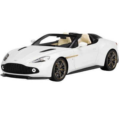 Aston Martin Vanquish Zagato Speedster Escaping White 1/18 Model Car by Top Speed