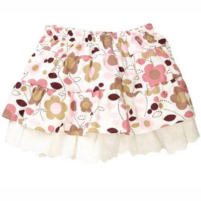 Girl Toddler's Daisy Corduroy Tiered Skirt - Petit Confection