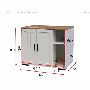 Cat house, Cat Cage, Cat Fence, Indoor Thick Wooden Pet House, End Table, Farmhouse Style Modern Storage Cabinet, with Adjustable Shelves - 1 of 2