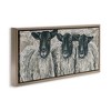 Stupell Industries Three Sheep Trio Portrait Floating Frame Canvas Art, Brown, 25" x 11" - 2 of 4