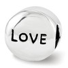 Black Bow Jewelry Sterling Silver with White Crystals April Heart Love Bead Charm - 2 of 4
