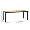 Aghana Digitals 75"x35" Natural Woodgrain Outdoor Dining Table - 8-Seater Rectangular Aluminum - 2 of 4
