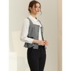 Allegra K Women's Vintage Peplum Hem Button Racerback Dressy Waistcoat Vest - 3 of 4