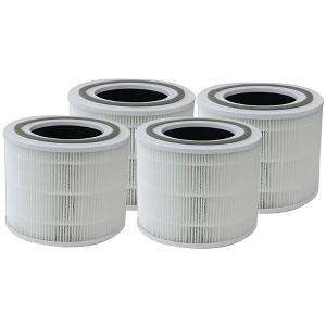 Nispira 3-in-1 True HEPA Carbon Filter Replacement Compatible with Puro240 240 Air Purifier, 4 Pack - 1 of 4