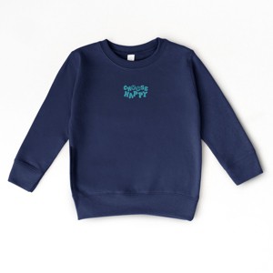 The Juniper Shop Embroidered Choose Happy Smiley Face Toddler Sweatshirt - 1 of 4
