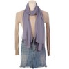 Elerevyo Women's Solid Chiffon Sheer Lightweight Soft Long Scarf Shawl 1 Pc - 2 of 4