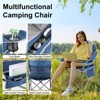 Mr Ironstone CAMP Oversized Camping Folding Chair, Heavy Duty Support 450 LBS Steel Frame Collapsible Arm Chair with Cup Holder Quad Lumbar Back - 4 of 4