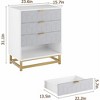 Drawer Storage Cabinet, Dresser for Bedroom, 53.5" Dresser Organizer with Metal Handle and Legs - 4 of 4