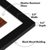 Americanflat 12x15 Picture Frame - Use as 9x12 Frame with Mat or Display 12x15 Photo Without Mat -- Picture Frames for Wall Display - Black - 3 of 4