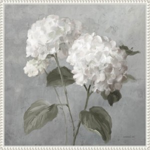 Amanti Art White Hydrangeas by Danhui Nai Framed Canvas Wall Art - 1 of 4