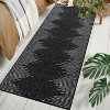 2'x6' Washable Area Rug, Modern Stripe, Low Pile Non-Slip Indoor, Minimalist Farmhouse Style, Non-Shedding Foldable Bedroom Mat, Black - 2 of 4