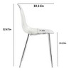 6Pcs Dining Chairs Set, Modern Transparent Kitchen Chairs With Metal Legs, Armless Clear Desk Side Chair, For Dining Room, Living Room - 3 of 4