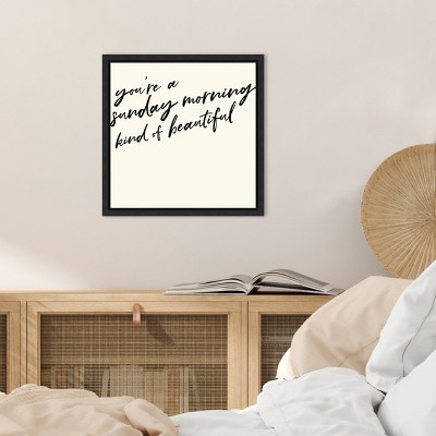 Beauty I Black and White Canvas Typography Wall Art