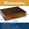 Vintage Wooden Keepsake Box with Brass Latch, Old World Style Jewelry and Trinket Storage, Walnut Finish - 3 of 4