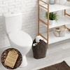 Casafield Toilet Paper Roll Holder Storage Basket with Wood Bar, Woven Water Hyacinth Wicker Bathroom Tissue Storage Organizer - 2 of 4