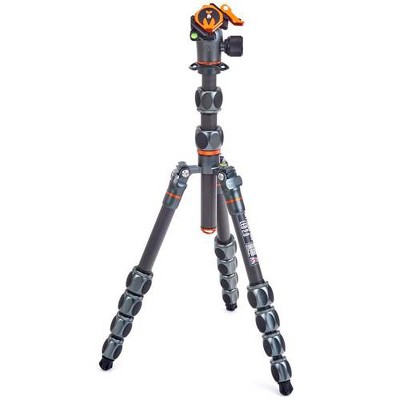  3 Legged Thing Leo 2.0 Carbon Fiber Tripod System & AirHed Pro Lever Ball Head, 66 lbs Payload, Metallic Slate Gray 