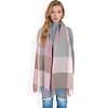 Anna-Kaci Women's Oversized Plaid Blanket Scarf with Fringe Trim and Soft Textured Fabric - 2 of 4